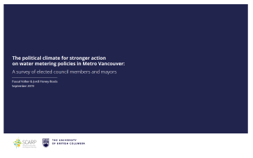 The political climate for stronger action on water metering policies in Metro Vancouver: A survey of elected council members and mayors